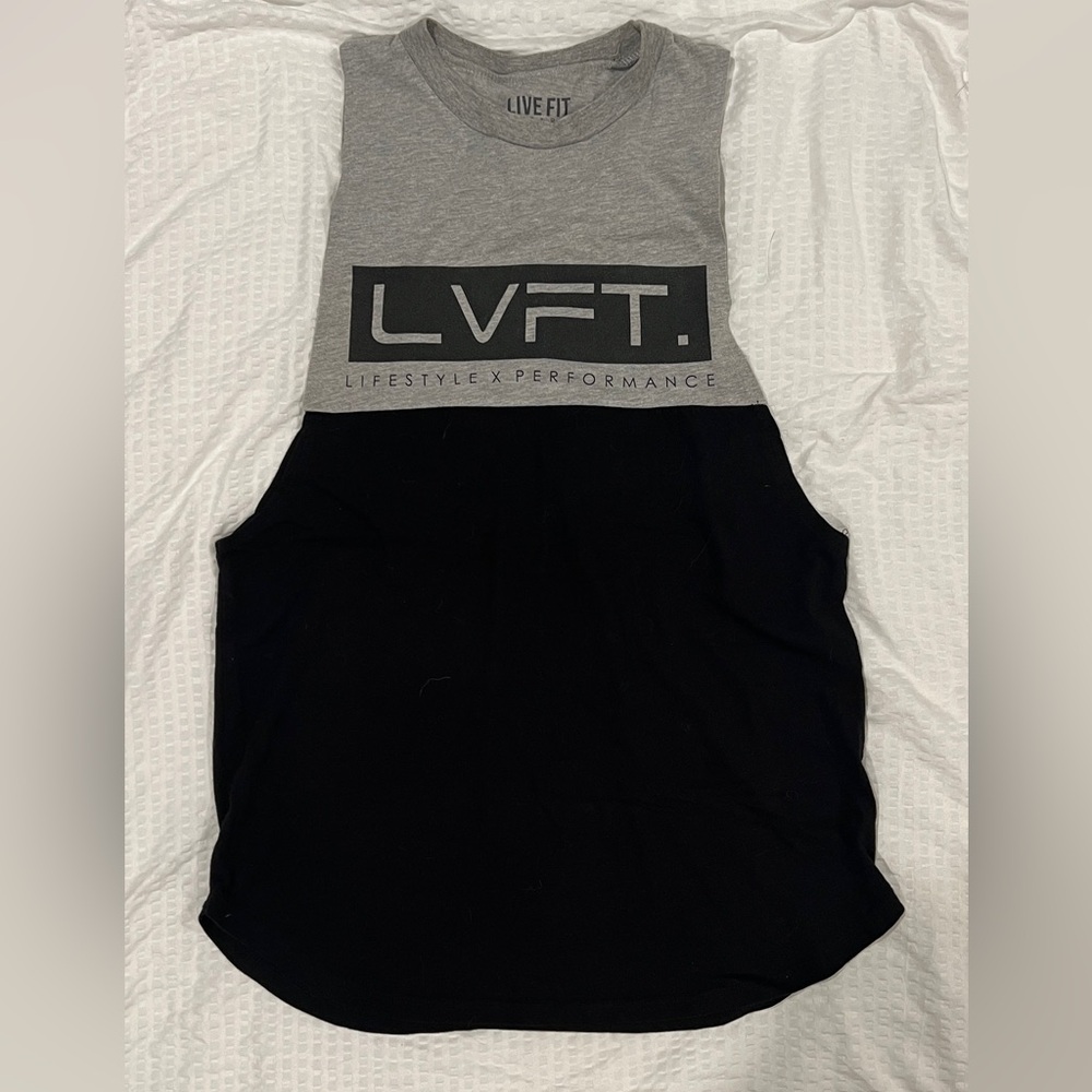 LVFT Live Fit Cut-off Tee Grey & Black